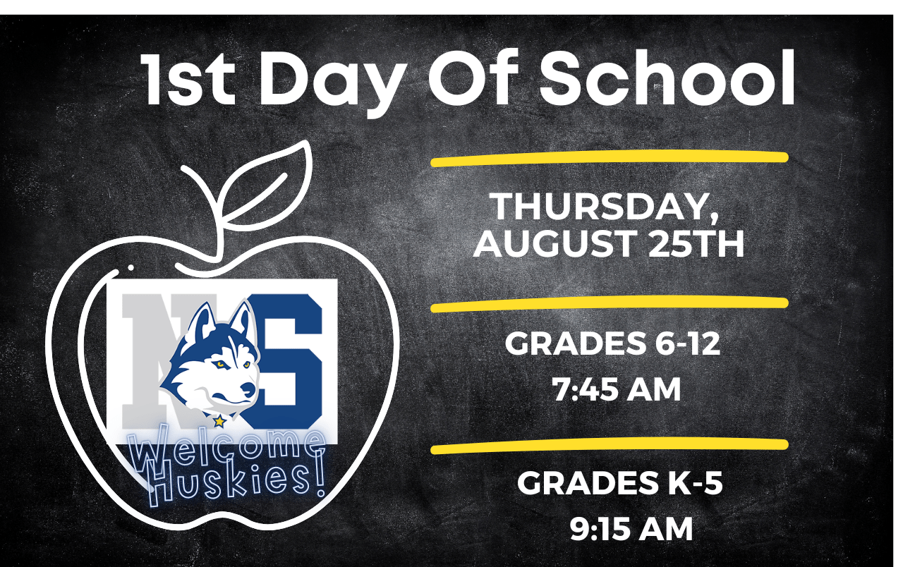 1st Day of School All Grades August 25th North Star Charter School